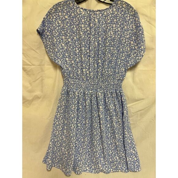 SIENNA SKY Baby Blue and White Flowered Flowy Dress - Picture 7 of 7